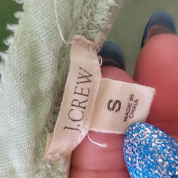🌸 $10 SALE J. Crew Mint Green Tiered Ruffle Hem Tank Dress Cotton Summer 09 SM - Picture 10 of 15